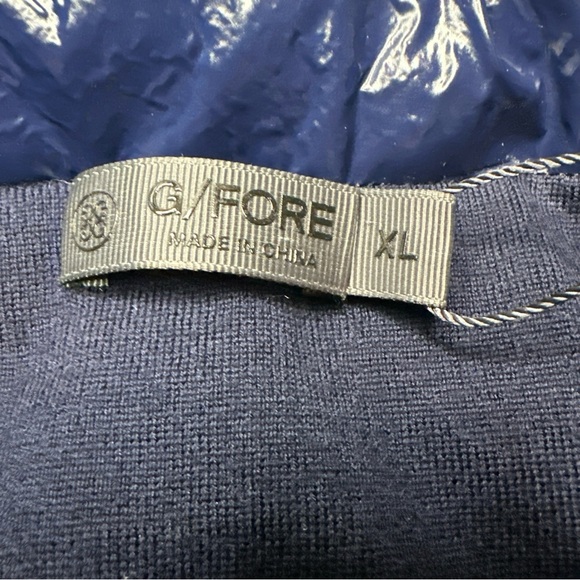 NWT G/FORE Golf Men’s Quilted Polished Nylon Wool Lined Puffer Vest Navy XL - Picture 8 of 13